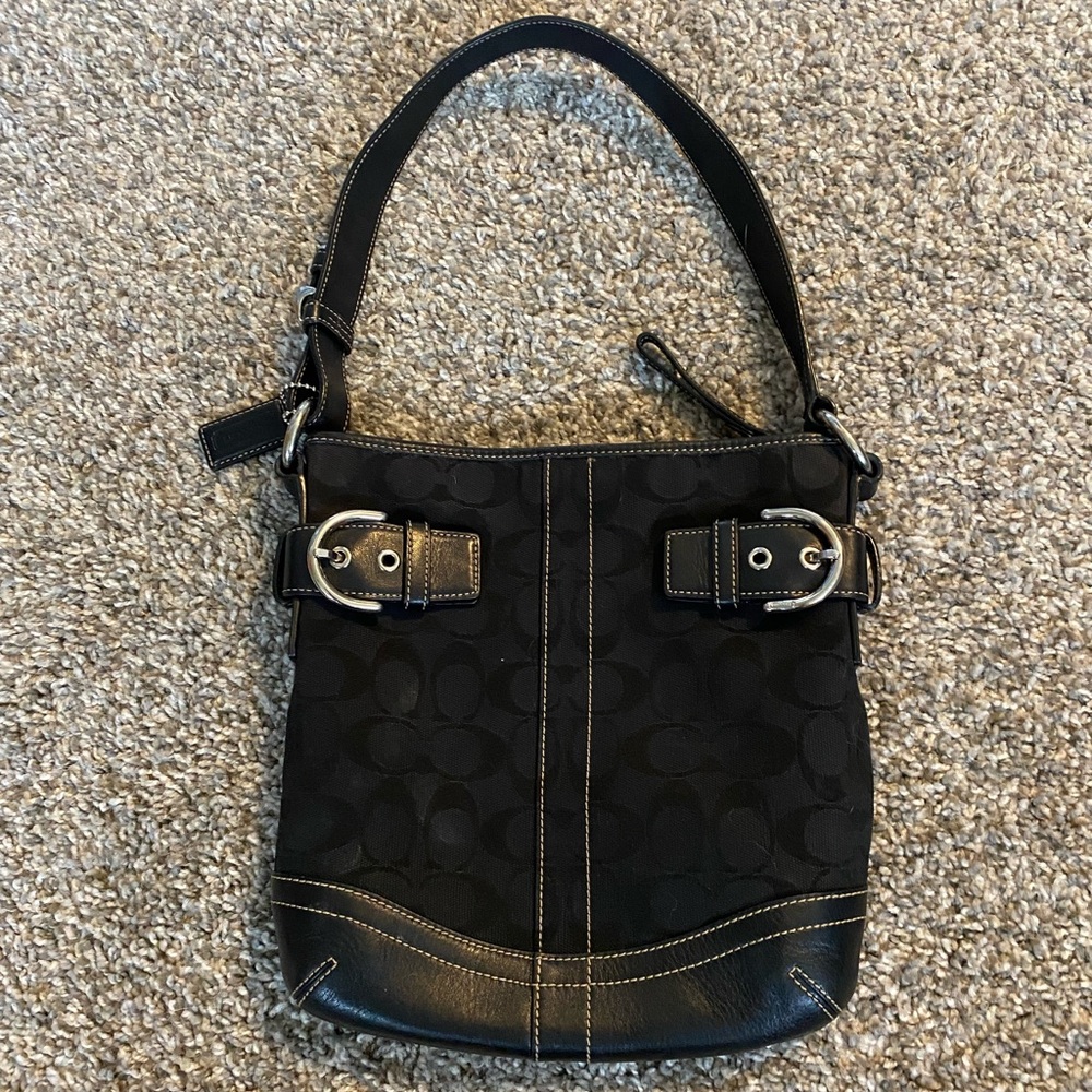 Black Coach Handbag with Digital Authenticity